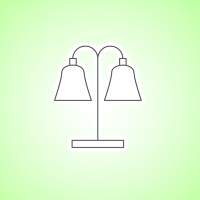 Настольная лампа тюльпан с двумя лампами