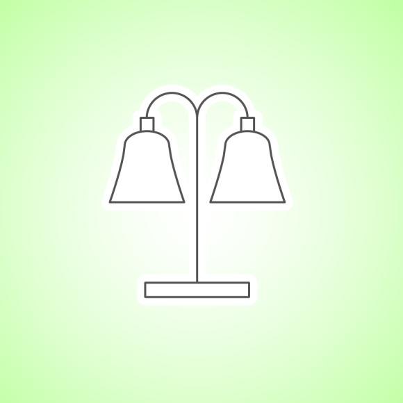 Настольная лампа тюльпан с двумя лампами