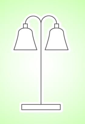 Торшер тюльпан с двумя лампами