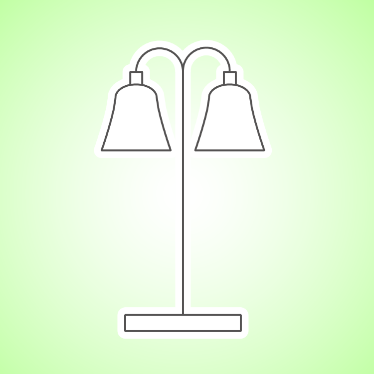 Торшер тюльпан с двумя лампами