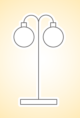 Торшер шар с двумя лампами